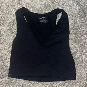 Garage black v neck tank top